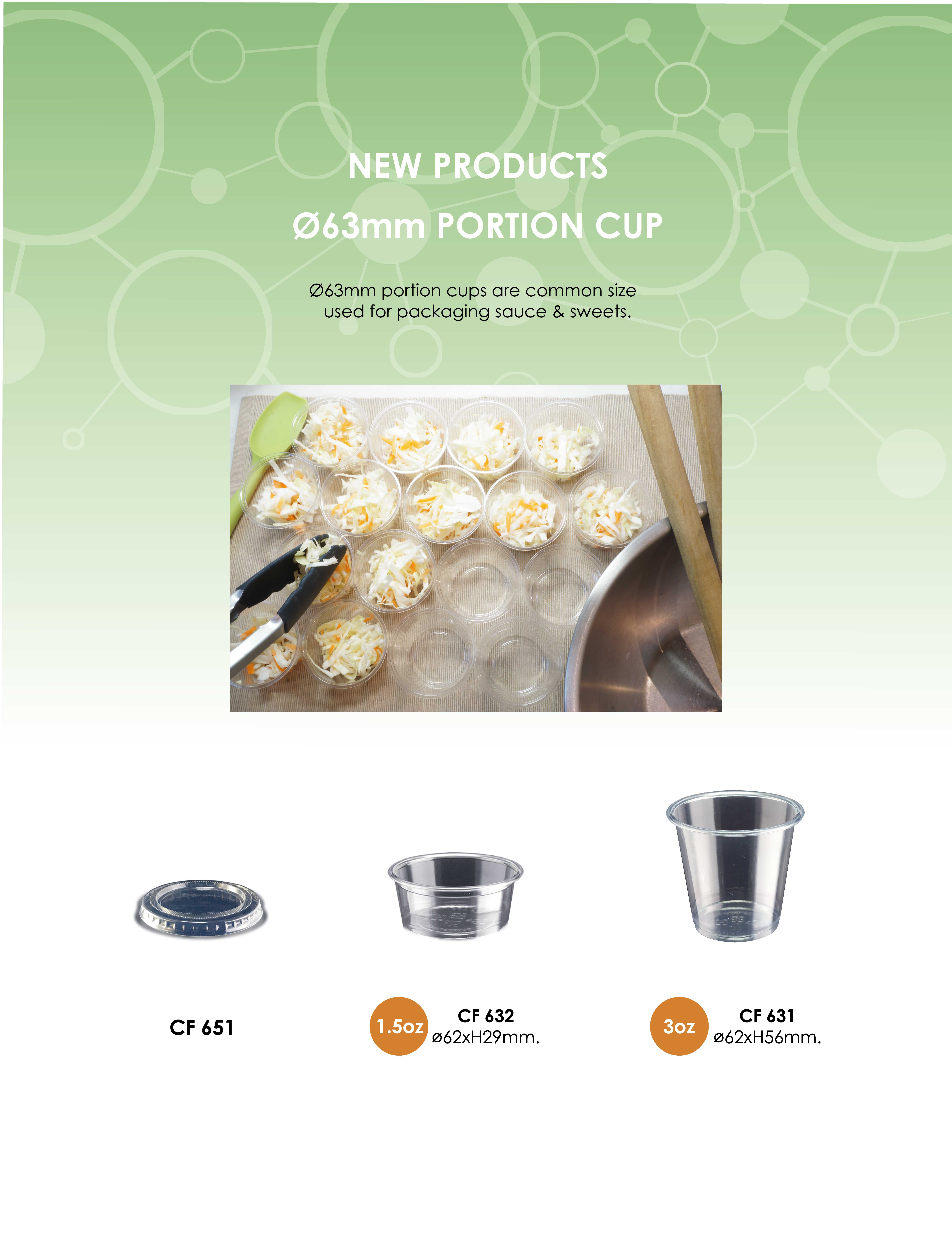 Doa.63mm PLA portion cup